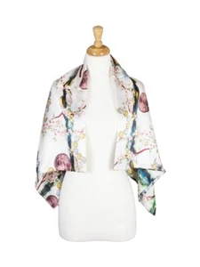 Münzen Maulbeere Satin Seide Stola Damen Quadrat Schal - Bild 1 von 5