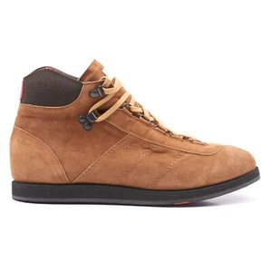 KITON Handmade Tan Goatskin Suede Leather Hiking Boots Shoes US 8.5 NEW - Picture 1 of 8