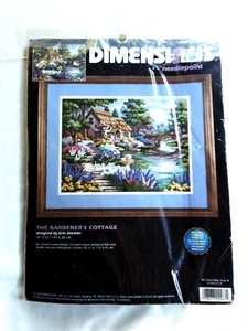 Dimensions Cross Stitch Kit The Gardener's Cottage ERIN DERTNER #2487 16”x 12” - Picture 1 of 4
