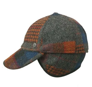 Bugatti Patchwork Basecap - Herren Winterbasecap Ohrenklappen - 100% Merinowolle - Bild 1 von 8