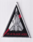 VF-41 As noirs F-14 patch - crochet et boucle, 4,5"
