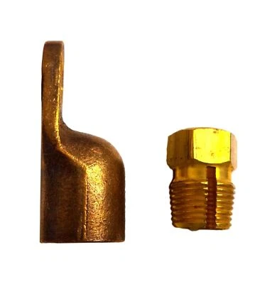 Niehoff 48-31 4831 L-Shape 2 Gauge Cast Copper Lug With Compression Nut - Image 1 of 2