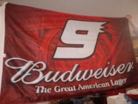 NASCAR BUDWEISER BEER THE GREAT AMERIACN LAHGER RED FLAG #9 KASEY KAHNE 36x60 Cover