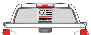 Colorado Back Window Distressed Flag Decal 2023-2024 w Red Line Fire - Picture 1 of 5
