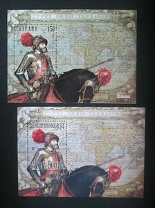 Belgium - Spain JOINT Issue "ROYALTY ~ KING CHARLES V" Set of 2 MNH MS 2000 - Picture 1 of 4