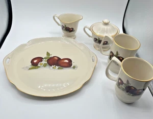 Vintage Pickard China Set Fruit Apple fall Coffee and serving set! - Picture 1 of 10