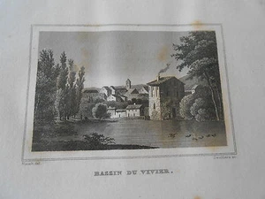 Stahlstich 1838 Les Deux Sèvres Bassin du Vivier - Bild 1 von 1