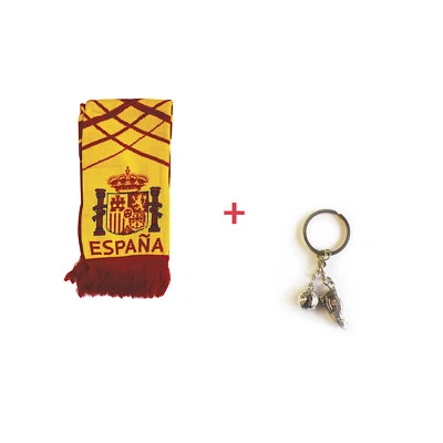 Spain Scarf + key chain Shoe Flag Any Sports Soccer World cup Andres intestas  - Image 1 of 3