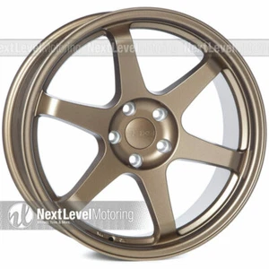 9SIX9 SIX-1 19X8.5 5X120 +35 MATTE BRONZE TE37 STYLE WHEELS FITS BMW (SET OF 4) - Picture 1 of 7