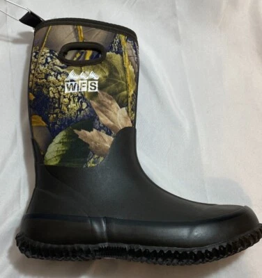 World Famous Sports YOUTH Rubber Boot - Burly Camo #B-RB-408B-Y-CAMO - Image 1 of 4