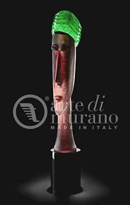 Scultura Testa di Modigliani in Vetro di Murano Soprammobile H 74 cm Statuina - Picture 1 of 11