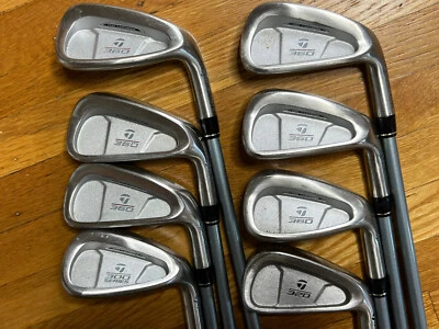 Juego de hierros Taylormade T 360 4-5-6-7-8-9-S diestro hierros regulares palo de golf + 3 hierros 320 Foto 1 de 4