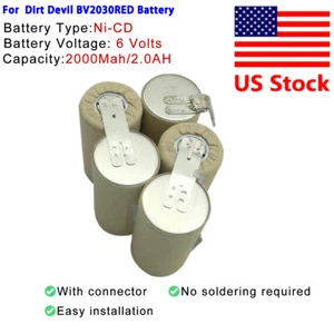 Battery pack replace for Dirt Devil BV2030RED BD20005 Broom Vacuum 2000mAh - Picture 1 of 1