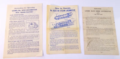 LIONEL Postwar Original Instruction Sheet Alco Diesel 6110 & 0635 Locomotive - Image 1 of 4