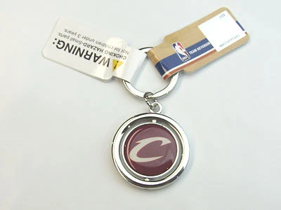NBA Cleveland Cavaliers Spinning Logo Key Ring Keychain Forever Collectibles - Image 1 of 3