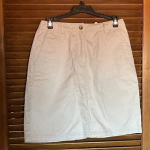 Falda LL Bean Caqui Talla 6 Pequeña (6P) Beige Tostado, Clásica, Carrera Informal, ¡Bonita! - Imagen 1 de 12