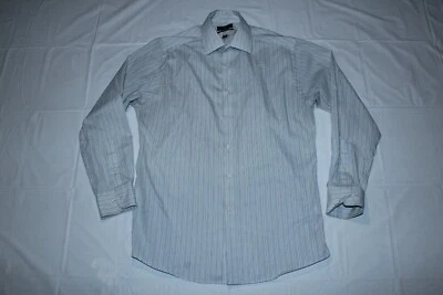 Camisa de vestir de manga larga con botones a rayas blancas y azules Dockers para hombre  Foto 1 de 4