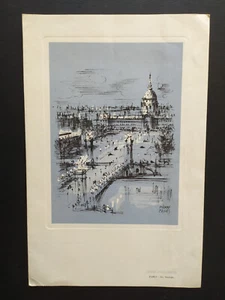 Air France : Menu vol Montréal-Paris en Boeing - 1967 - Imagen 1 de 3