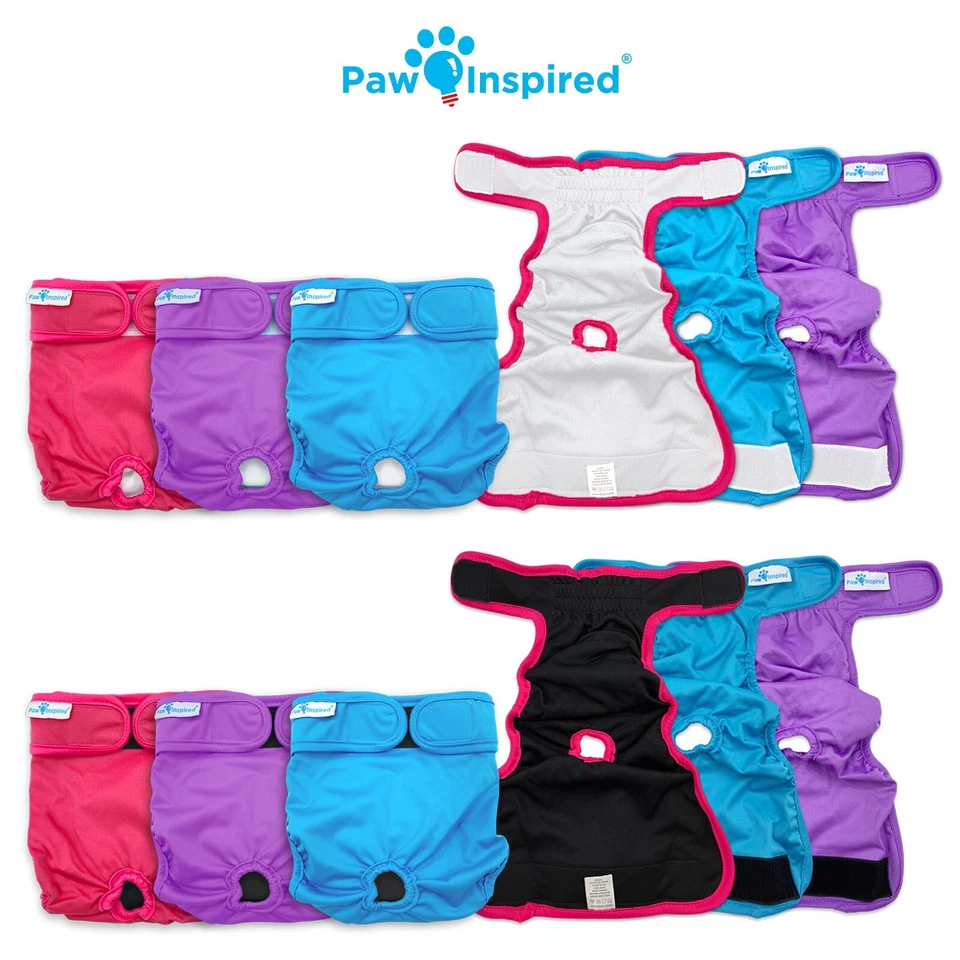 Paw Inspired Dog Diapers Female Washable Reusable | Diapers for Dog Heat XS-XL - Image 1 of 1
