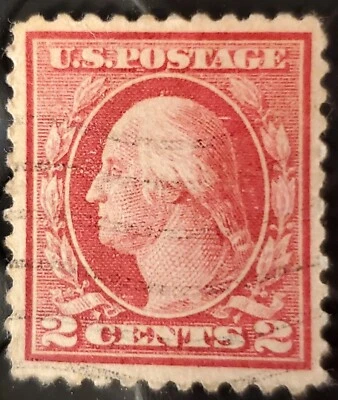 Rare Collectable George Washington 2 Cent Stamp #406 1912 . - Image 1 of 2