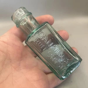 GESCHORENE LIPPE VIKTORIANISCHE LIMONADE KRISTALLE FLASCHE GEPRÄGT "DOSEN FRUCHTSÄFTE" - Bild 1 von 7