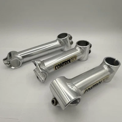 Vintage Control Tech Stem 1 1/8" Threadless 25.4mm MTB Silver Lot Of 3 USA MADE - Image 1 of 4