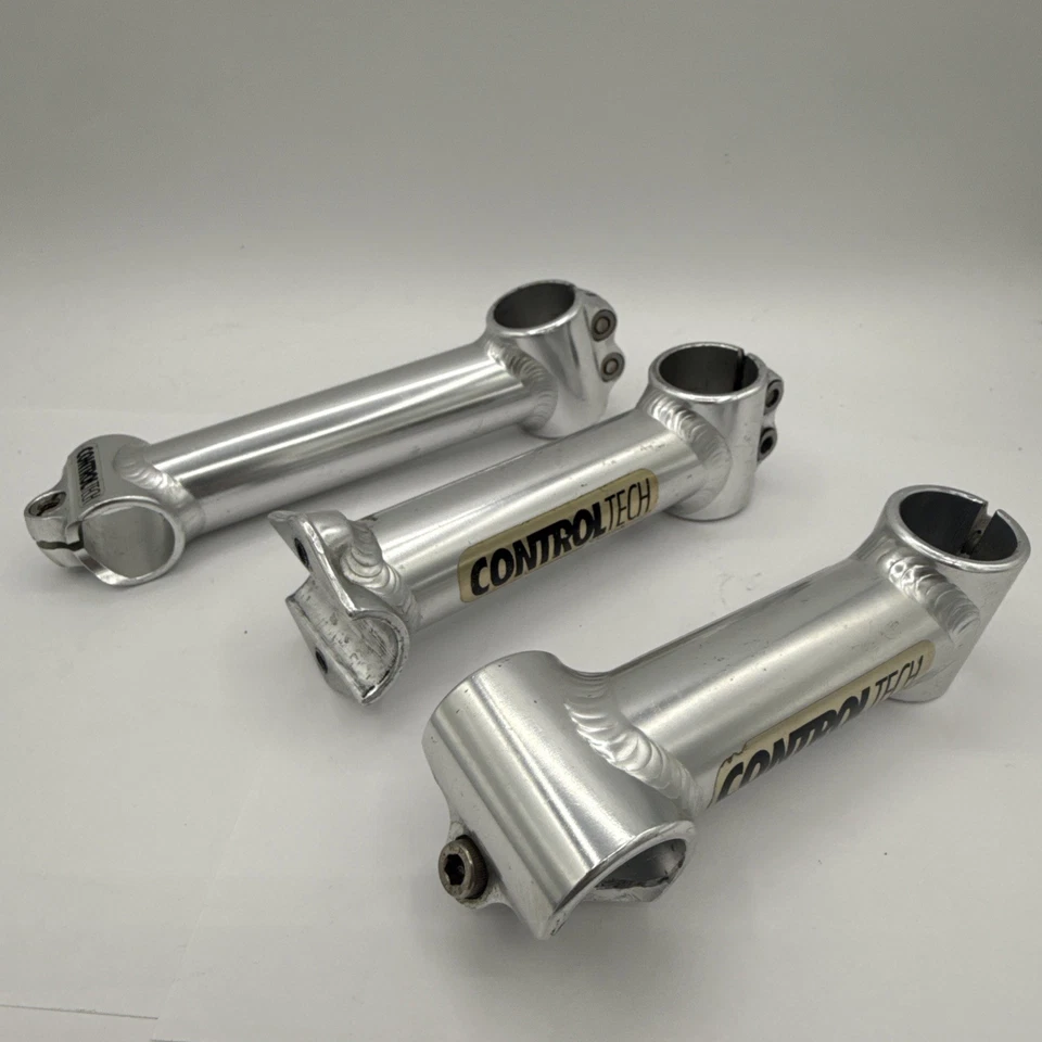 Vintage Control Tech Stem 1 1/8" Threadless 25.4mm MTB Silver Lot Of 3 USA MADE - Image 1 of 4