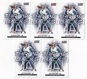 (5) Caleb Williams 2025 SCORE THROWBACKS RED FOIL + INSERT LOT #4 CHICAGO BEARS - Picture 1 of 1