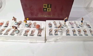 Basketball Chess Pieces  Handpainted Polystone Collectors Set WE Games 4" - Picture 1 of 6