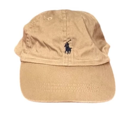 Vtg Polo Ralph Lauren Tan Baseball Cap Embroidered Pony Adjustable Hong Kong - Image 1 of 4