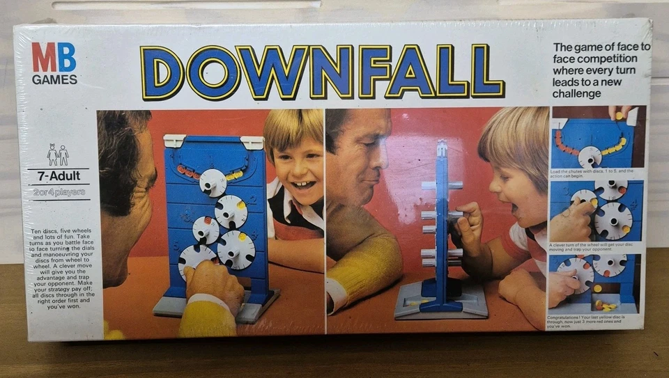 Vintage Downfall Board Game 1977 Long Box Edition MB Games New Sealed - Image 1 of 4