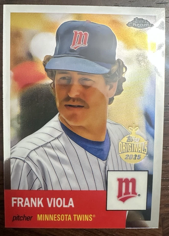 Estampilla dorada Topps 2022 cromada platino Frank Viola Twins Topps originales 2025 Foto 1 de 2