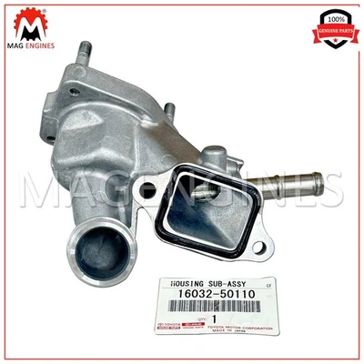 16032-50110 GENUINE OEM WATER INLET HOUSING TOYOTA LEXUS 1603250110 - Image 1 of 4