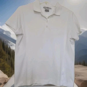 Nike Golf Womens White Collared Short Sleeve, Sz M - Picture 1 of 5
