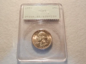 1951 washington quarter dollar silver US coin PCGS MS65 - Picture 1 of 2