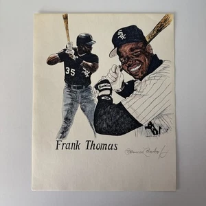 FRANK THOMAS Chicago White Sox Color Sketch Print Artist Signed Bernice Batoff - Picture 1 of 6