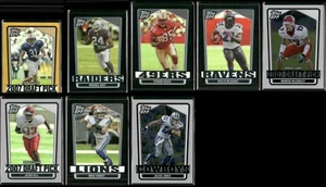2007 Topps DPP Football 8 Card Lot Draft Picks Rookies Serial Numbered /25 & Up - Picture 1 of 2