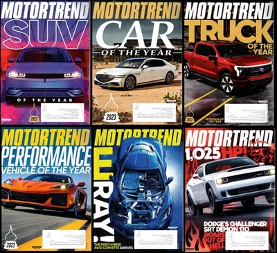 MOTOR TREND ~ 6 issues ~ Jan-June 2023 ~ Dodge SRT ~ Car, Truck, SUV of the Year - Image 1 of 4