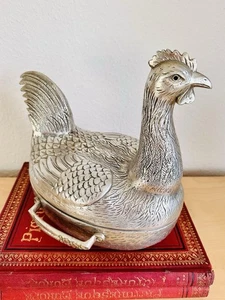 Englische Vintage Auflaufform Huhn Kasserole Arthur Court A-La-King Rooster - Bild 1 von 12