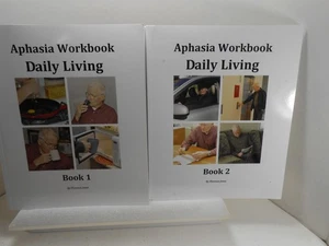 APHASIA DAILY LIVING WORKBOOK Book 1 & Book 2 Jones BOOK SET - Picture 1 of 2