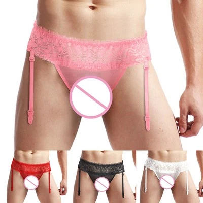 Low Waist Mens Lingerie T Pants with Garter Belt Clips for All Seasons - image 1 of 4