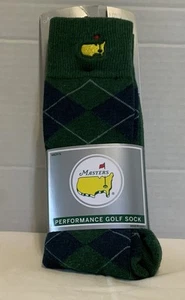 Masters Golf Socks From Augusta National Golf Course Green/Navy Plaid NWT - Picture 1 of 3