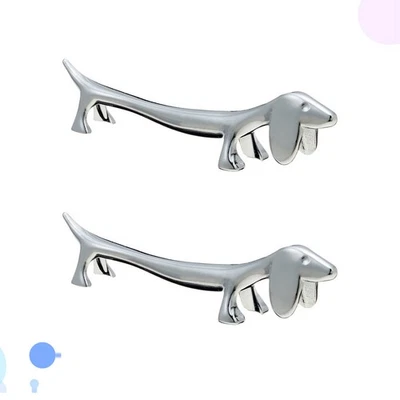  2 pezzi bacchette resto argento bacchette animali stand rack cucchiaio - Immagine 1 di 4