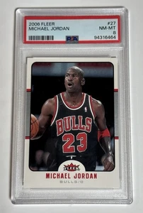 2006 Fleer Michael Jordan #27 Bulls PSA 8 GOAT - Bild 1 von 3