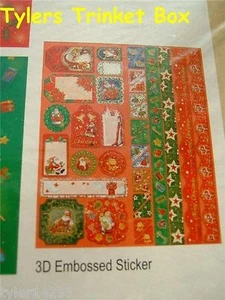 Scrapbooking Kit Weihnachten Xmas geprägte Aufkleber 12 x 12 Zoll Papier Handwerk - Bild 1 von 6