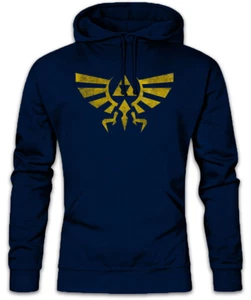 TRIFORCE VINTAGE LOGO Hoodie Sweatshirt Legend Of Link Symbol Zelda Triforce - Picture 1 of 1