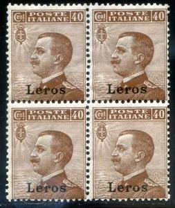 Colonie Italiane Egeo Leros 1912 n. 6 ** quartina (m1257) - Picture 1 of 2
