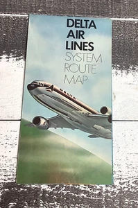 Vintage Delta Airline System Routenkarte - Bild 1 von 2
