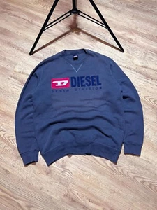 Vintage 00s Diesel Sweatshirt Embroidered Big Logo Big D Men's Size M - Picture 1 of 8