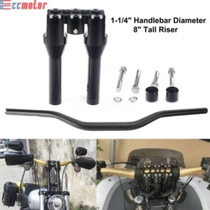 1-1/4" Handlebar Risers Set For Harley Dyna Sportster Softail Street Bob FXBB/S - Picture 1 of 12